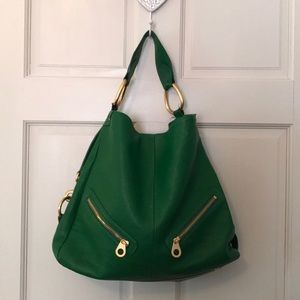 Presa green hobo bag Genuine Cowhide Leather
